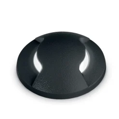 Way ideal lux faretto da incasso a pavimento per esterno nero tondo calpestabile fp