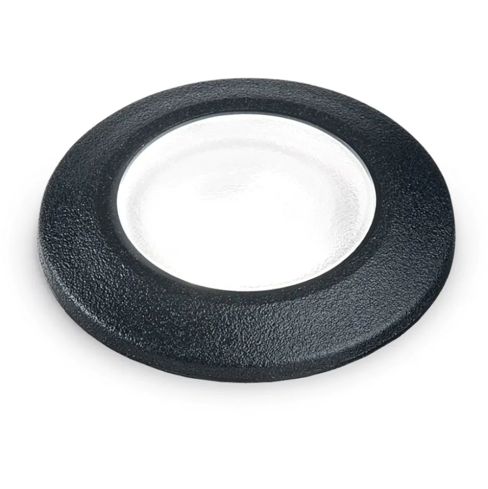 Way ideal lux faretto da incasso a pavimento ip67 resina nero rotondo per esterno