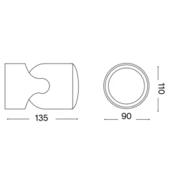 Xeno ap1 faretti da esterno luce orientabile grigio ip44 gu10 220v