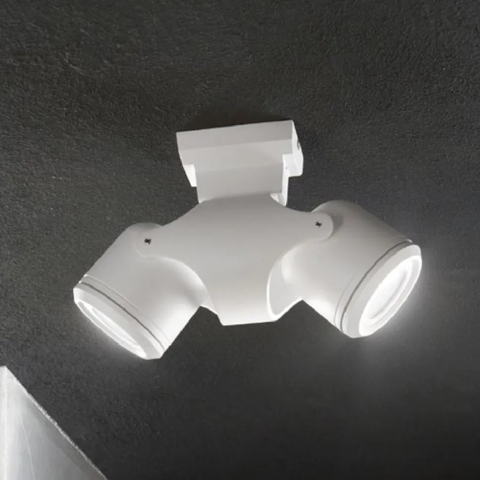 Xeno pl2 faretto da soffitto tetto per esterno bianco orientabili ideal lux