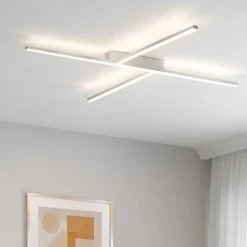 Xilema stilnovo plafoniera led 3000k alluminio lucido