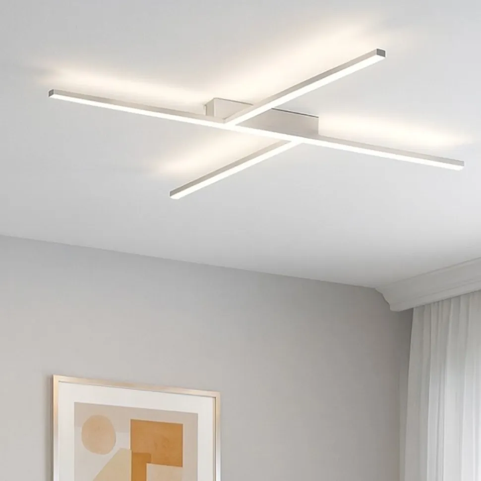 Xilema stilnovo plafoniera led 3000k alluminio lucido