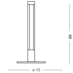 Yoko ideal lux lampada da tavolo per salotto led 3000k nero