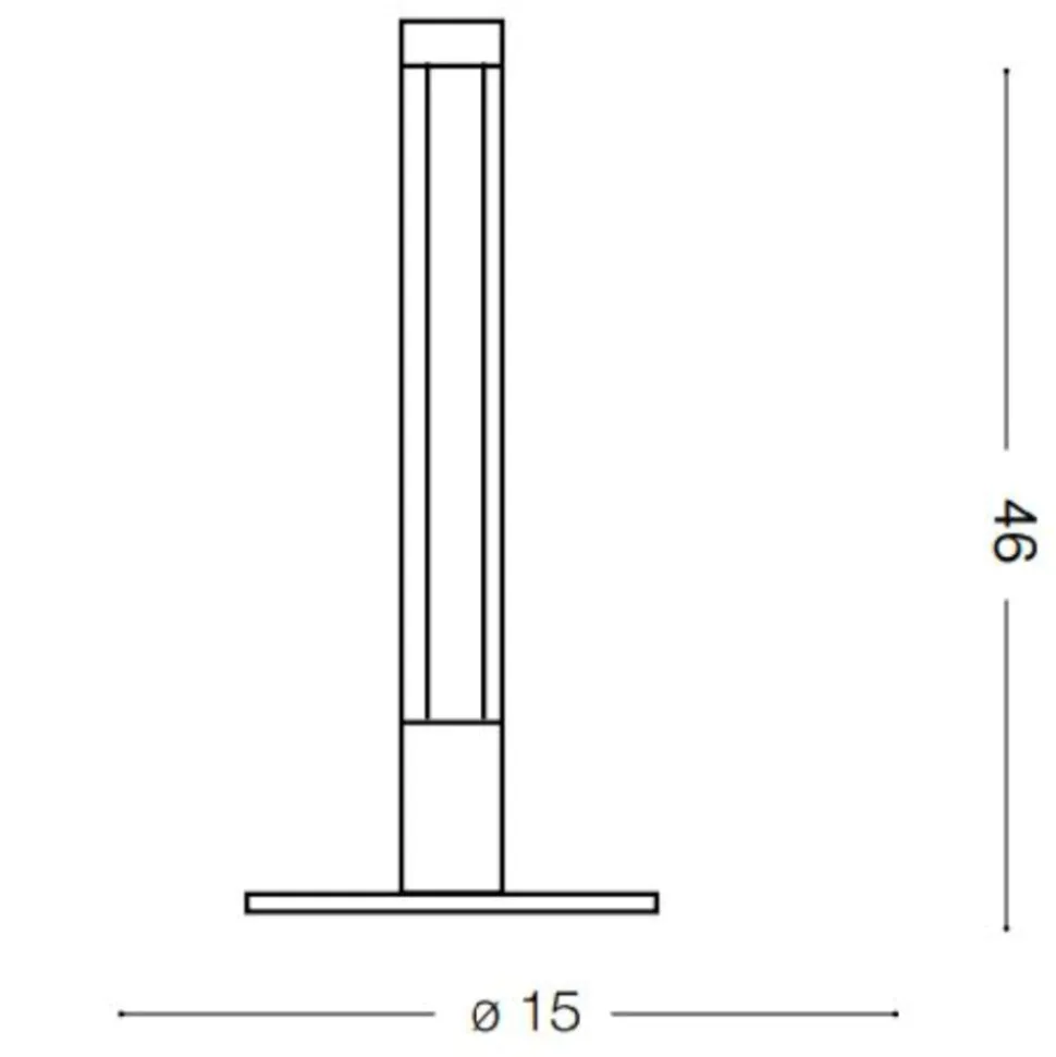 Yoko ideal lux lampada da tavolo per salotto led 3000k nero