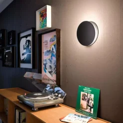 Yo yo linea light applique led 3000k nero design tondo