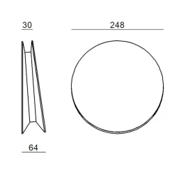 Yo yo linea light applique led 3000k nero design tondo