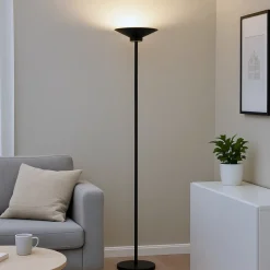 Ypsilon gea luce piantana da terra moderna nera opaco per salotto led 3000k