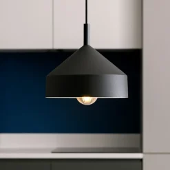 Yurta sp1 d21 lampadario pendente nero cono ideal lux