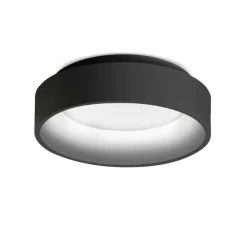 Ziggy pl d030 ideal lux plafoniera nera led 22w 3000k tonda per ingresso