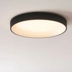 Ziggy pl d080 ideal lux plafoniera a led nero 62w 3000k tonda