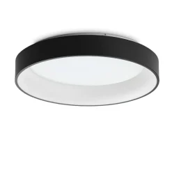 Ziggy pl d060 ideal lux plafoniera cucina led 3000k rotonda nera