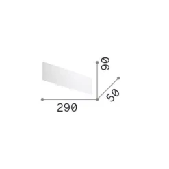 Zig zag ap1 d29 ottone ideal lux led 12,5w 3000k applique moderna