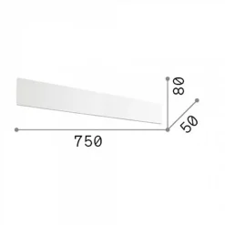 Zig zag ap1 d75 ottone ideal lux led 30w 3000k applique moderna