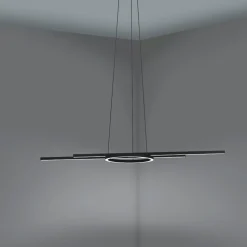 Zillerio z eglo lampadario da cucina moderna nero led da 2700k 6500k